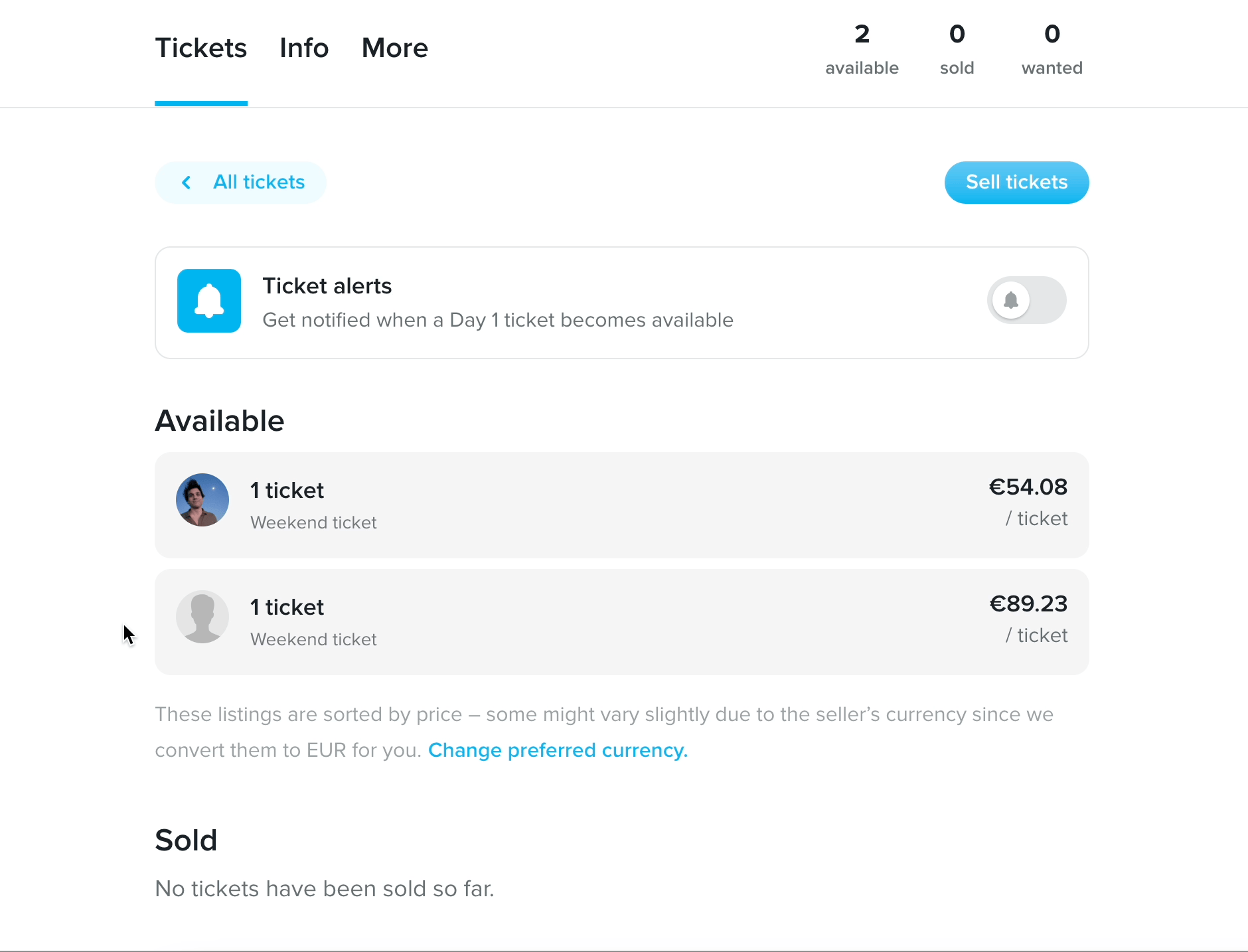 An animated image of a popover displaying trust factors on hover